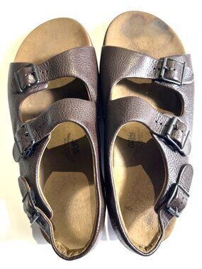 SAS Tripad Comfort Brown Leather Adjustable Strap Sandals Made In USA Size 12 M